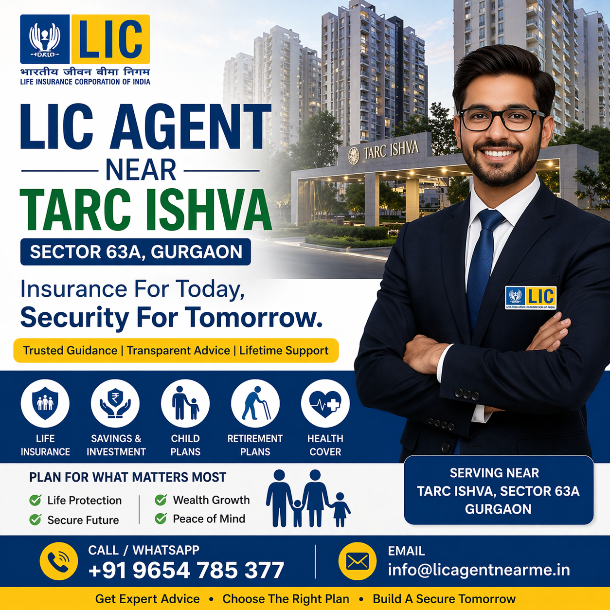 Lic agent near TARC Ishva sector 63A
