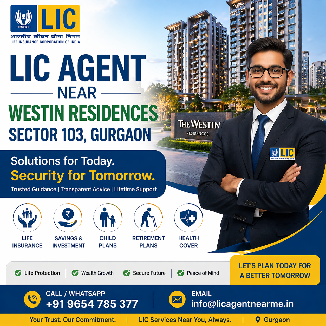 lic agent near Westin Residences Sector 103